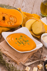 Pumpkin cream soup.