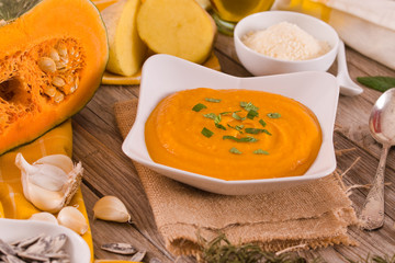 Pumpkin cream soup.