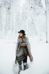 Fototapeta premium Siberian freedom girl mood and lifestyle 