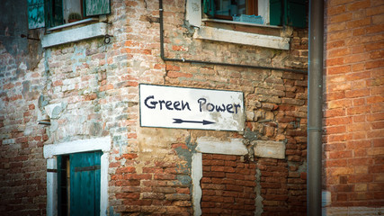 Street Sign to Green Power