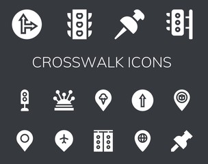 crosswalk icon set