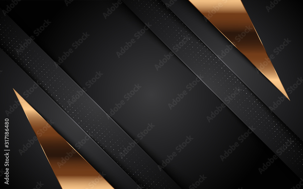 Poster luxury gray elegant background with shiny gold abstract element. business presentation layout