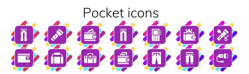 pocket icon set