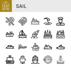 Set of sail icons