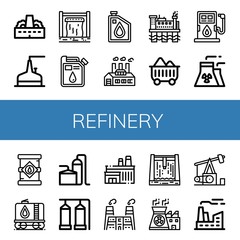 refinery simple icons set