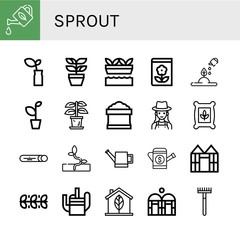 Set of sprout icons