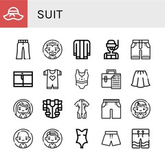 Set of suit icons