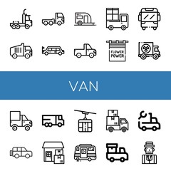 van icon set