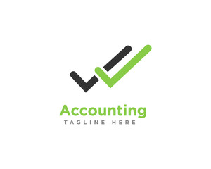 Accounting Check Logo Design Vector