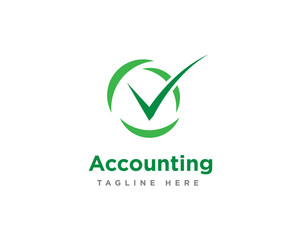 Accounting Check Logo Design Vector