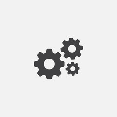 Service tool icon, Gear service flat Icon, tool symbol and a gear flat icon