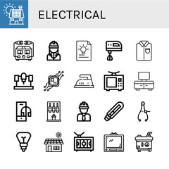 Set of electrical icons