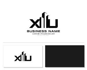 X U XU Initial building logo concept