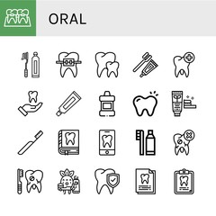 Set of oral icons