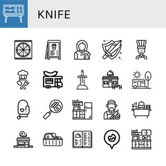 Set of knife icons