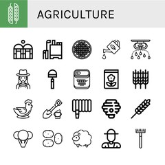 Set of agriculture icons