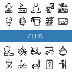 Set of club icons