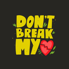 Lettering print with words in retro style.