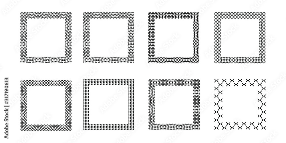 Poster vintage labels in the frame. decorative frames labels in retro style. set of vector images