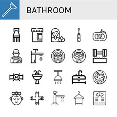 Set of bathroom icons