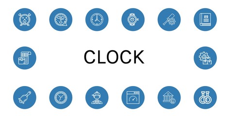 Set of clock icons