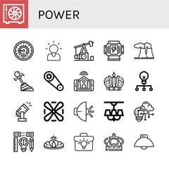 Set of power icons