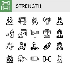 strength icon set