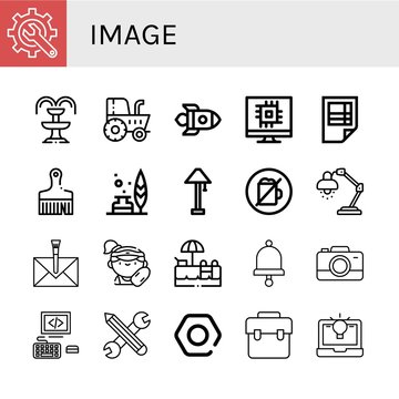 Set of image icons