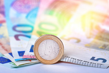 Euro currency closeup
