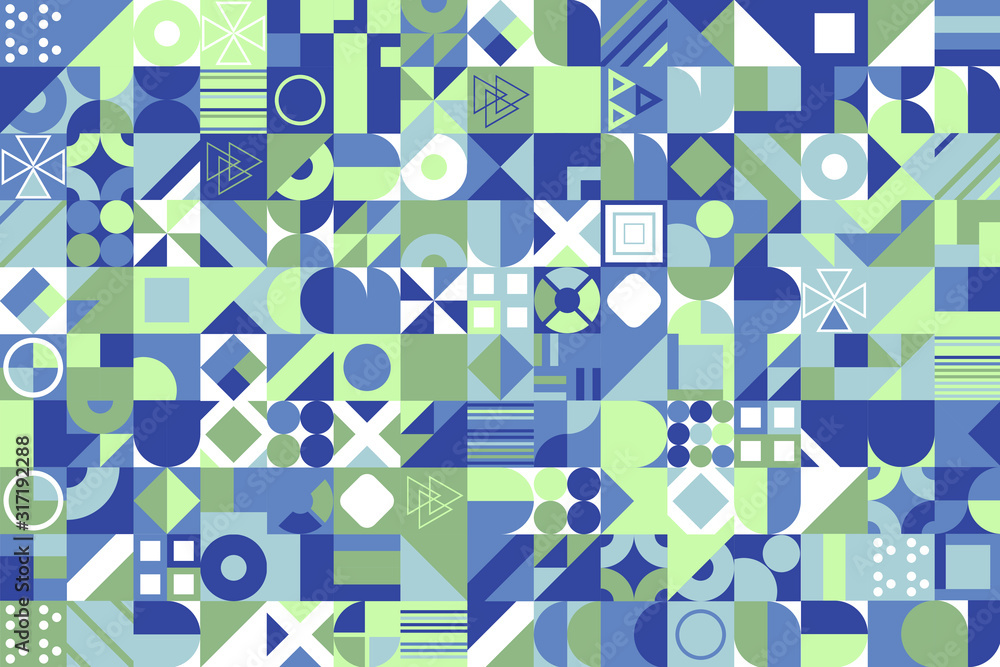 Poster abstract shapes compositions. colorful vector background