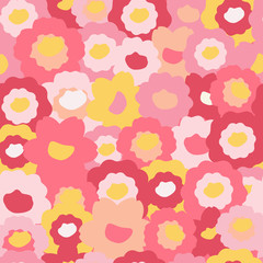 Cute Floral seamless pattern with flowers.  For textile, fabric, fashion, wrapper and surface. Printing with pink flowers.