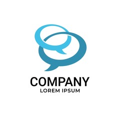 Speech Bubble Modern Concept Logo Design Vector Inspiration