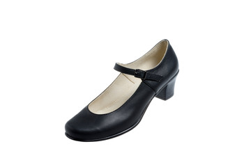 Single ladies black leather shoe