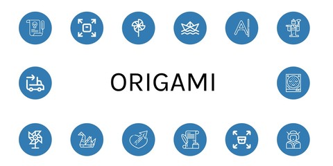 origami icon set