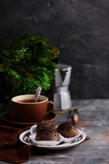 chocolate cakes potato..style rustic