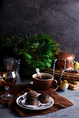 chocolate cakes potato..style rustic
