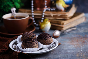 chocolate cakes potato..style rustic