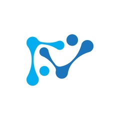 molecule logo vector