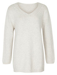 Fototapeta premium white knit sweater with white background