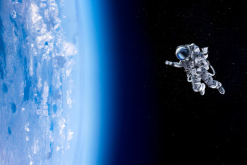 Exploring outer space. Mixed media