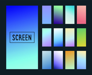 Simple modern color cover design. Set of abstract gradients textures. Background for banner, flyer, business card, poster, wallpaper, brochure, smartphone screen, mobile app