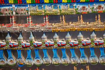 Colorful magnet souvenirs from Istanbul