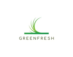 Simple and Unique Logo Design of Grass and Plant with Modern Concept. Suitable for Agriculture and Plant Business Symbol. Vector Illustration