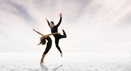 Fototapeta premium Moving to the beat. Mixed media