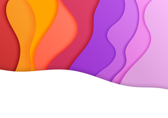 The Colorful banner cover of waves, fluid shapes