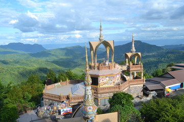 View of the temple on the top of the hill