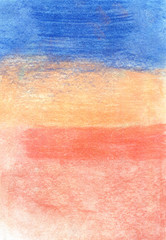 Colored pastel texture in blue, pink and orange