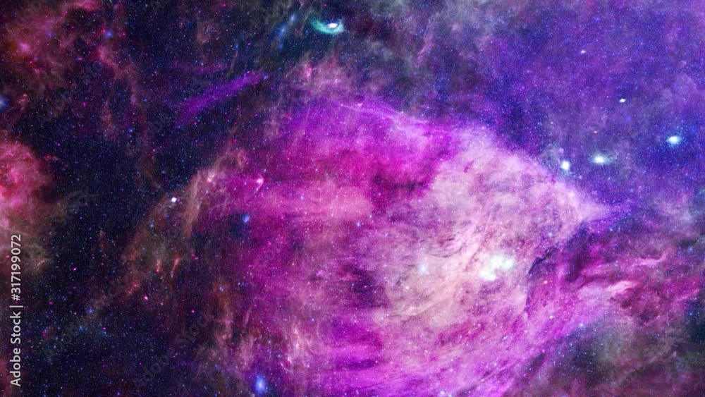 Wall mural animation view to travelling across the universe in moving