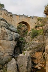 Fototapeta na wymiar New bridge over the gorge in the city of Ronda, Spain