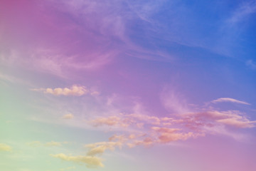 Fantastic sky and colorful clouds.